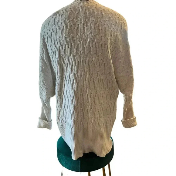 MATILDA JANE long sleeve knit slouchy cream cardigan sweater size medium - Picture 6 of 8